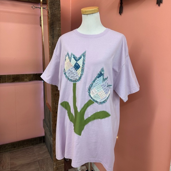 Tops - Handmade Vintage Patchwork Tulip Tee